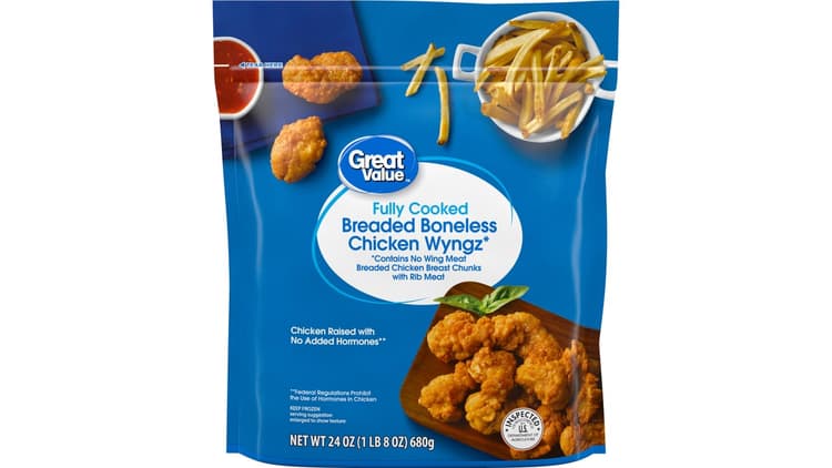 Great Value Boneless Fully Cooked Breaded Chicken Wyngz