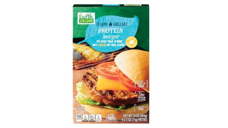 Earth Grown Flame Grilled Protein Burger Soy Based Veggie Burger