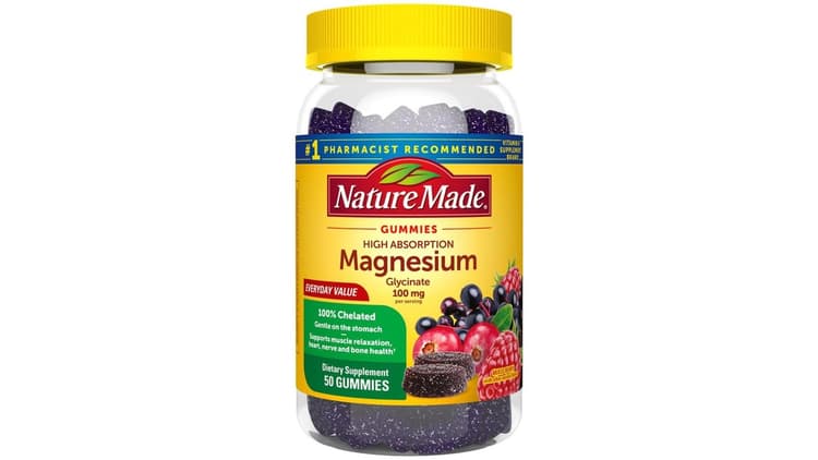 Nature Made Mixed Berry Flavor High Absoprtion Magnesium Glycinate 50 Gummies