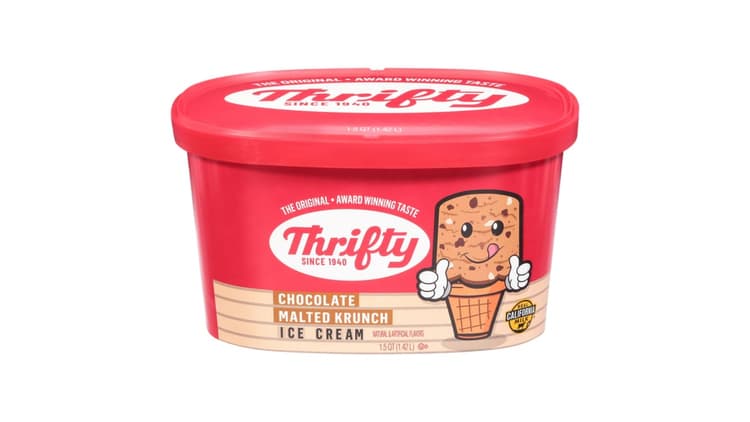 Thrifty Chocolate Malted Krunch Ice Cream