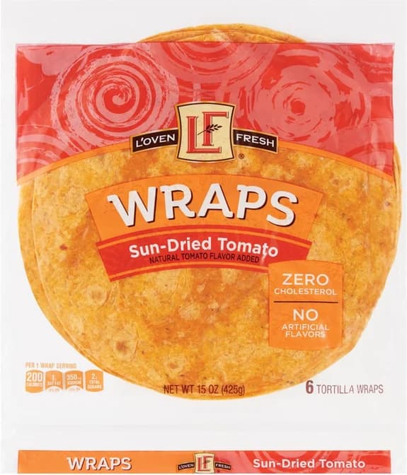 L'oven Fresh Wraps Sun-dried Tomato Tortilla Wraps