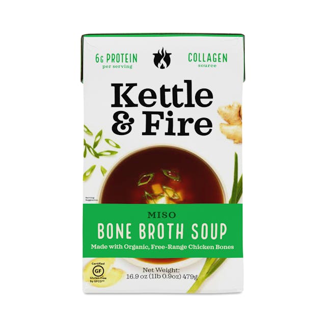 Is it Low FODMAP? Kettle & Fire Bone Broth Soup, Miso With Chicken
