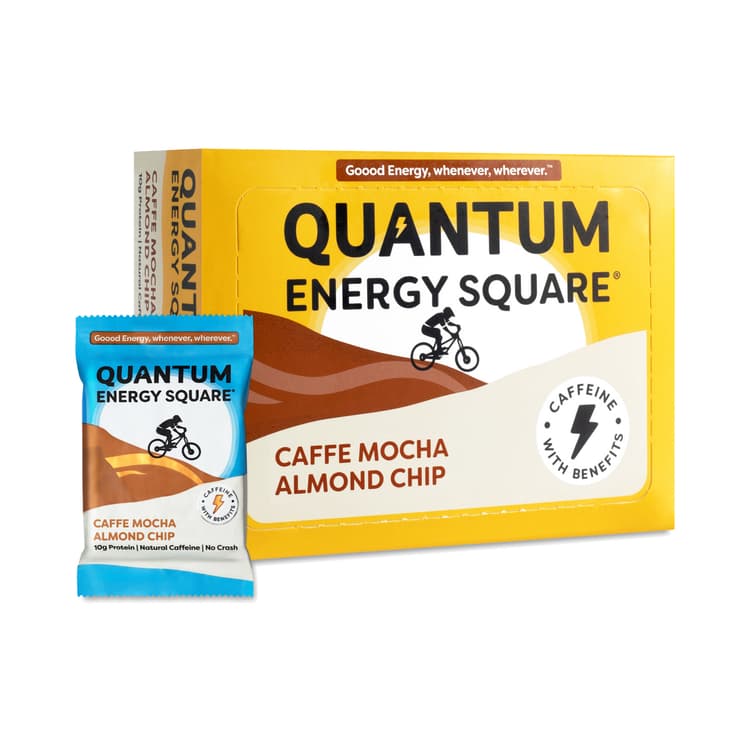 Quantum Energy Squares Value Pack Caffeine & Protein Bars, Caffe Mocha Almond Chip