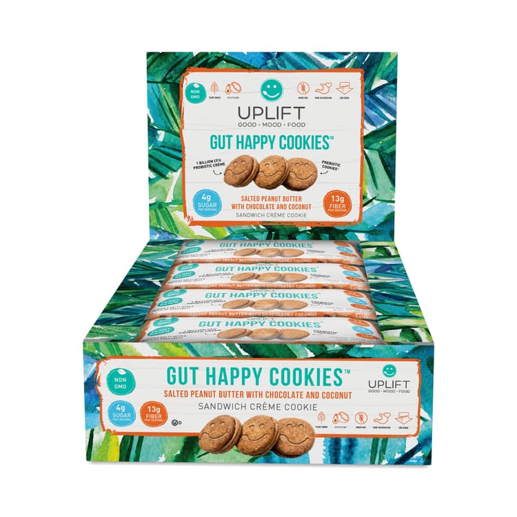 Gut Happy Cookies, Salted Peanut Butter Chocolate & Coconut