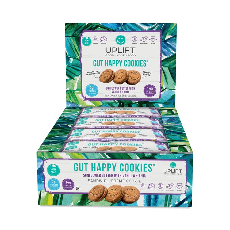 Gut Happy Cookies, Sunflower Butter With Vanilla & Chia