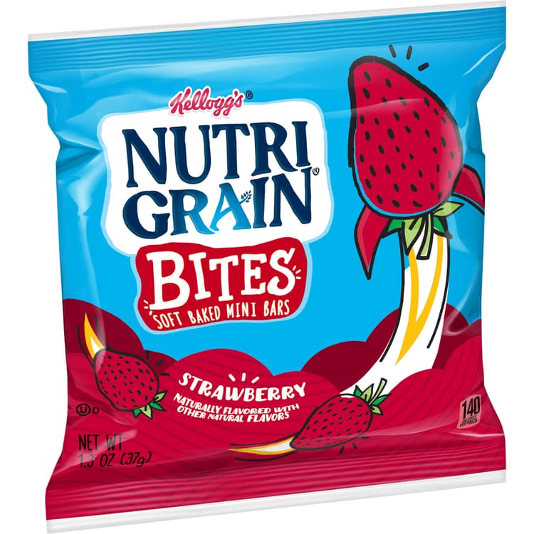 Kellogg'S Nutri Grain Bites Soft Baked Mini Bars Strawberry Flavor