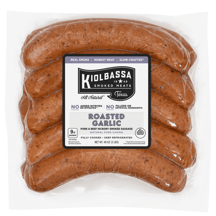 Kiolbassa Roasted Garlic Smoked Sausage