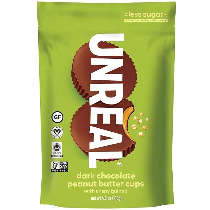 Unreal Dark Chocolate Peanut Butter Cups With Crispy Quinoa