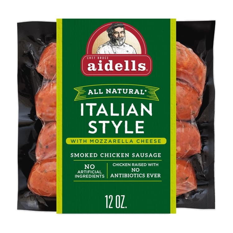 Aidells Smoked Chicken Sausage Links Italian Style With Mozzarella Cheese
