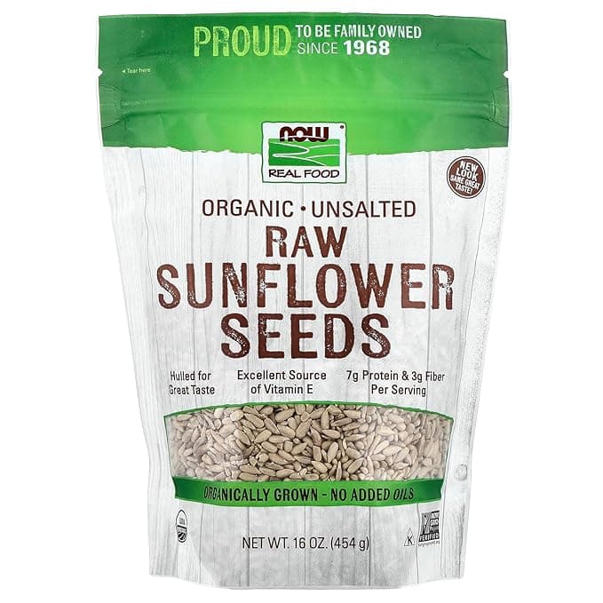 Now Real Food Organic Raw Sunflower Seeds Unsalted