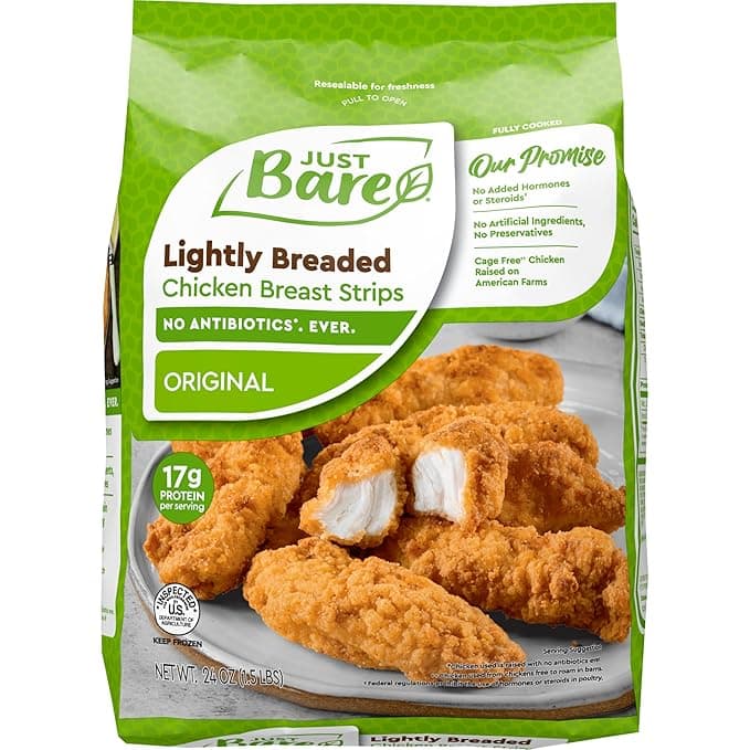 Just Bare Lightly Breaded Chicken Breast Strips