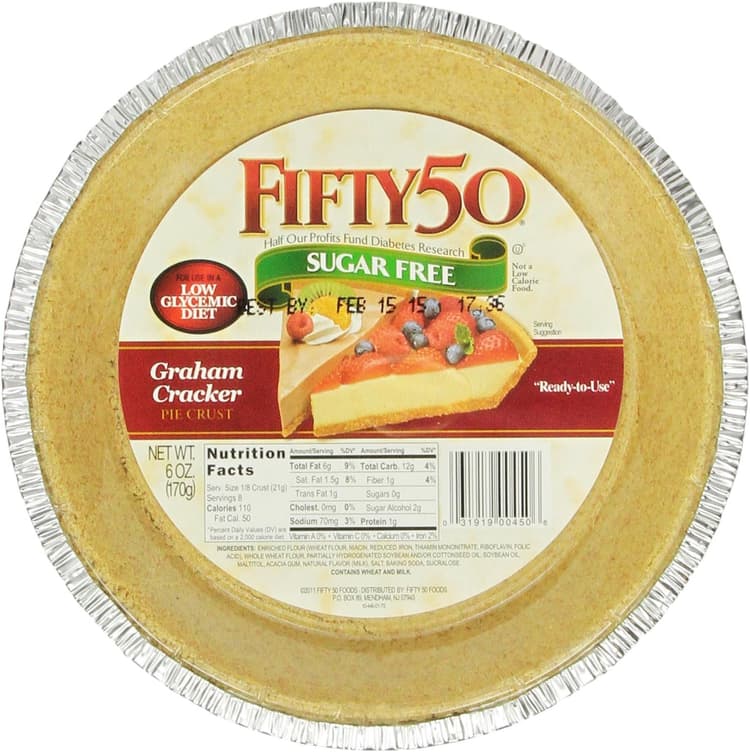 Fifty 50 Pie Crust, Sugar Free, Graham Cracker