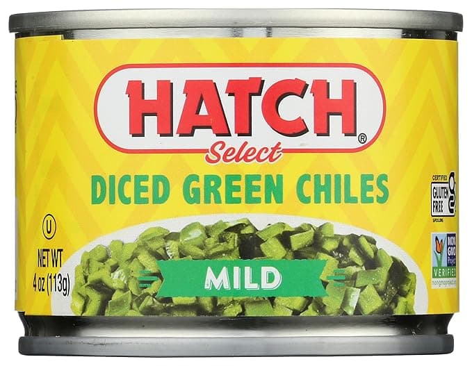 Hatch Select Green Chiles Gluten Free Diced Fire-Roasted Mild