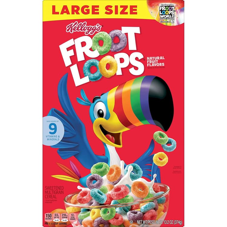 Kellogg'S Froot Loops Sweetened Multigrain Cereals