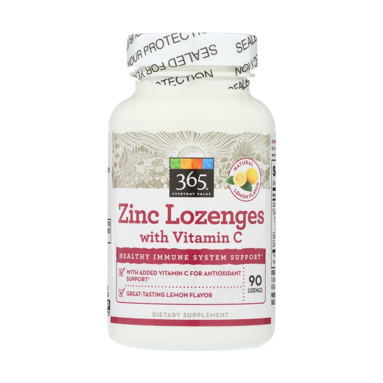 365 Whole Foods Market Zinc Lozenges With Vitamin C Natural Lemon Flavor