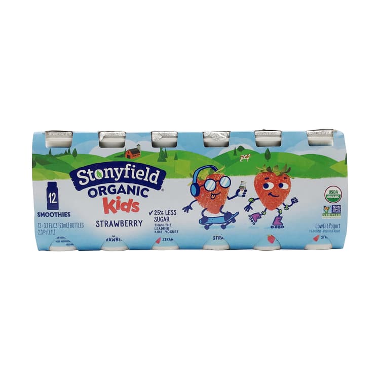 Kids Strawberry Lowfat Yogurt (12 Bottles)