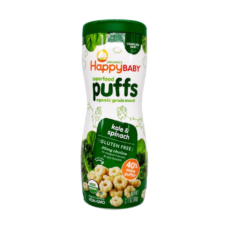 Happy Baby Superfood Puffs: Fruit, Veggie & Grain Puffs Kale & Spinach