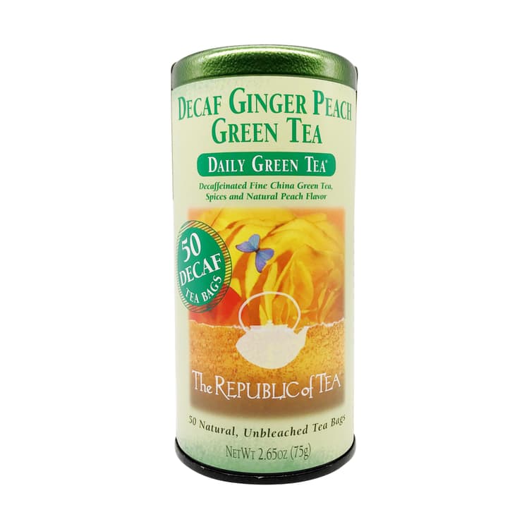 The Republic Of Tea Decaf Ginger Peach Green Tea