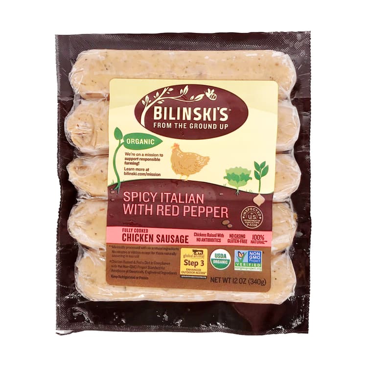 Organic Spicy Italian Chicken Sausage