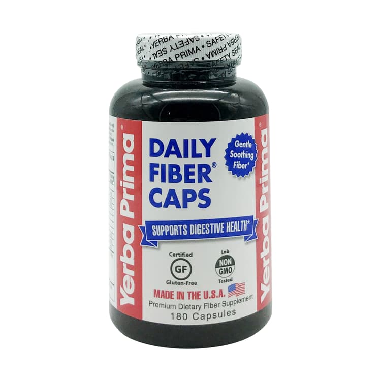 Yerba Prima Daily Fiber Capsules, 180 Capsules