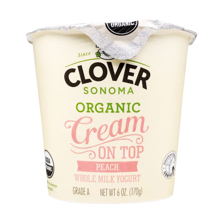 Clover Sonoma Organic Peach Cream On Top Yogurt