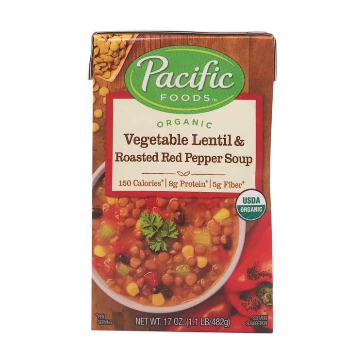 Organic Vegetable Lentil & Roasted Red Pepper Soup