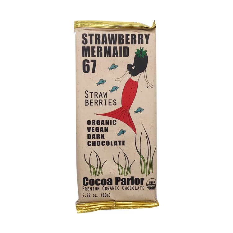 Cocoa Parlor Organic Dark Strawbry Mermaid 67% Cacao'