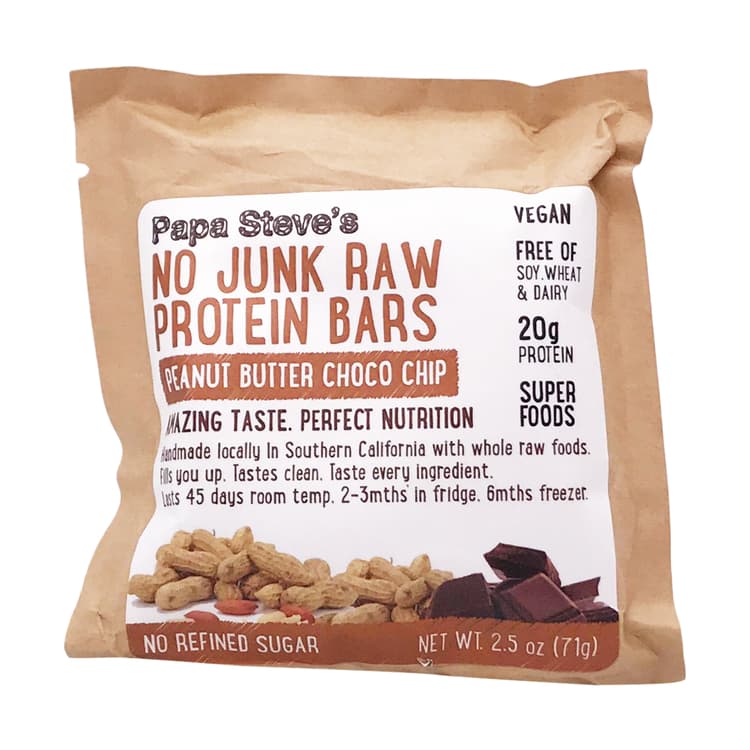 Papa Steve'S Vegan Peanut Butter Choc Chp Protein Bar