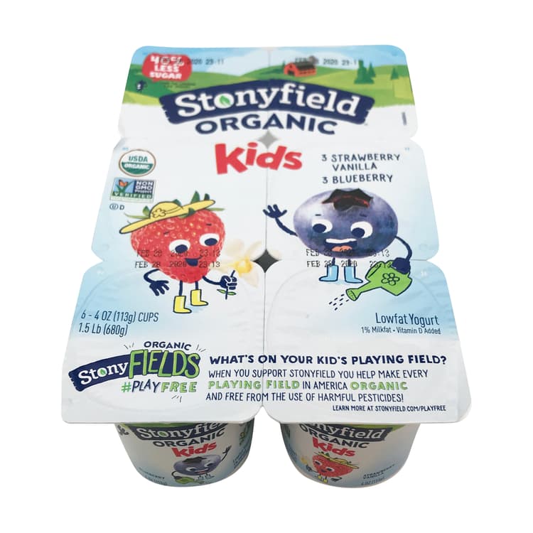 Yokids Blueberry / Strawberry Vanilla Low-Fat Yogurt