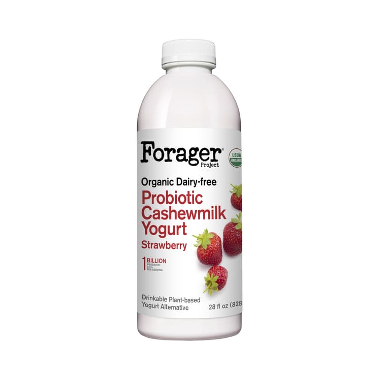 Organic Dairy-Free Strawberry Probiotic Drinkable Cashewmilk Yogurt