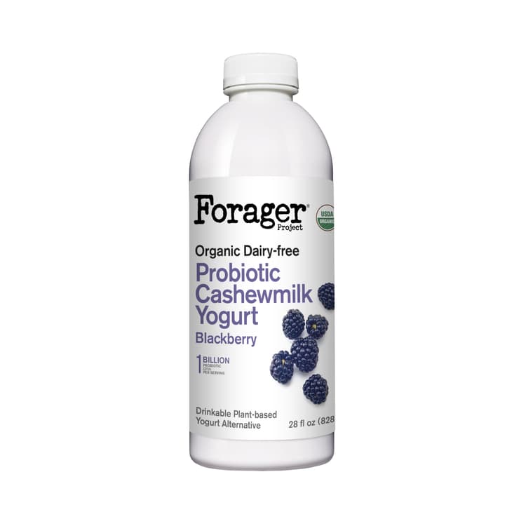 Organic Dairy-Free Blackberry Probiotic Drinkable Cashewmilk Yogurt