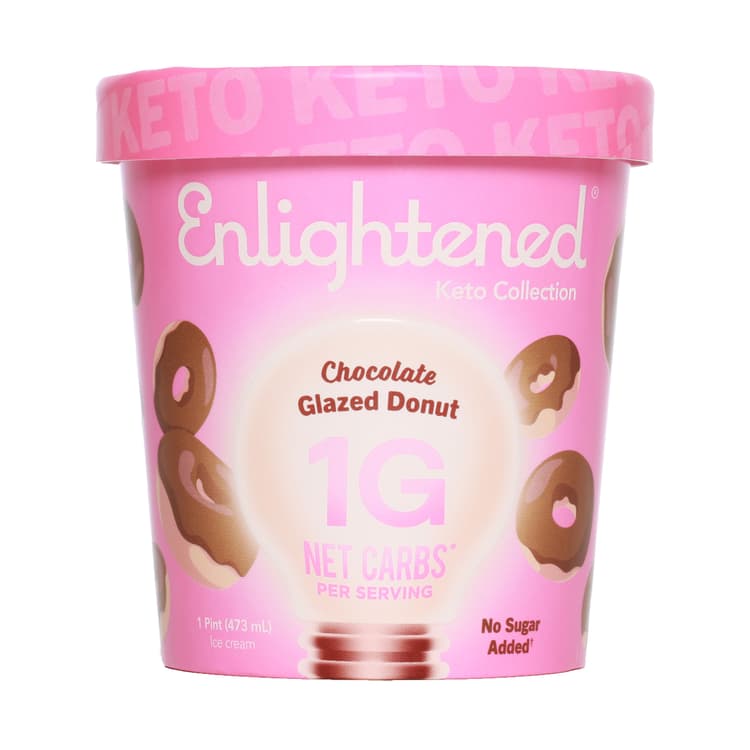 Chocolate Glazed Donut Keto Ice Cream