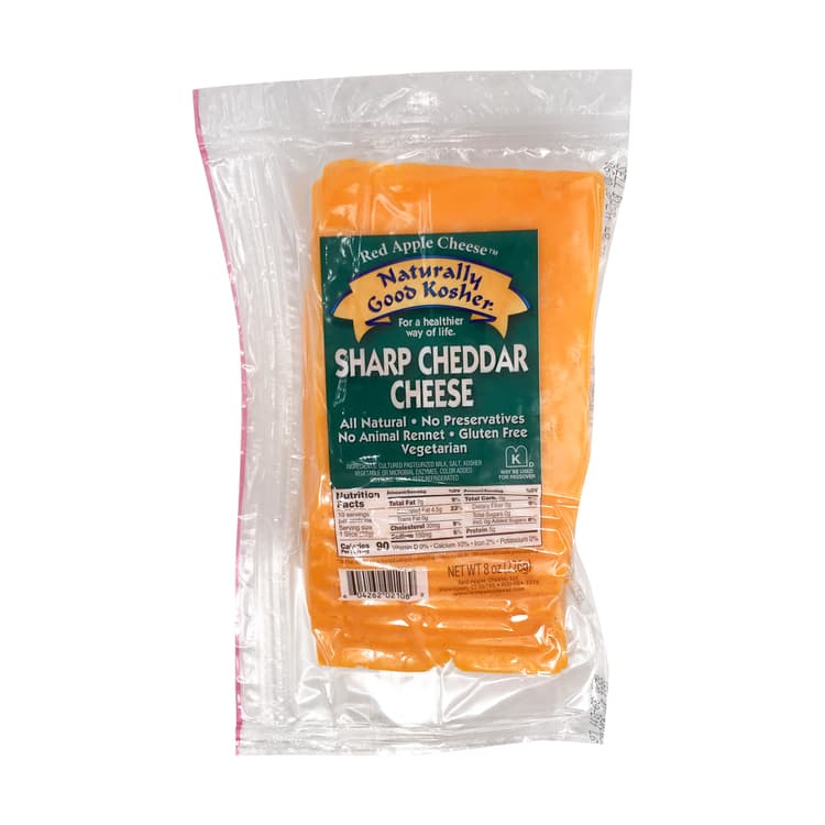 Sliced Kosher Sharp Cheddar Cheese