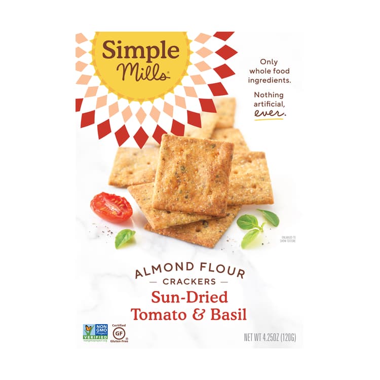 Sundried Tomato & Basil Almond Flour Crackers