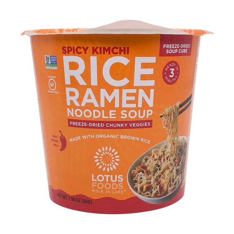 Spicy Kimchi Rice Ramen Noodle Soup