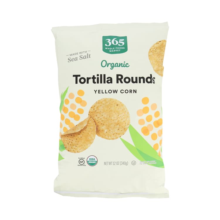 Organic Yellow Corn Tortilla Rounds Salted