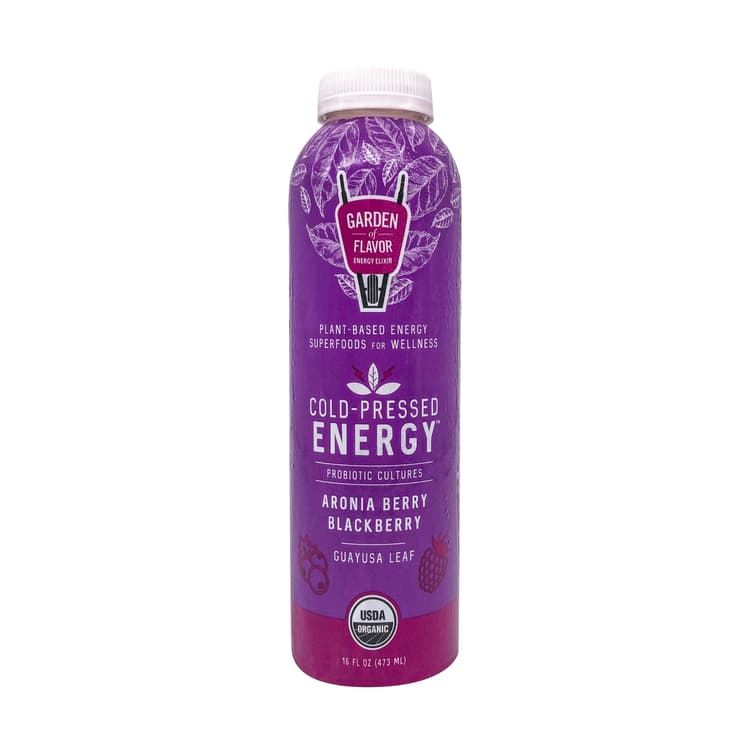 Garden Of Flavor Aronia Berry Blackberry Organic Cold-Pressed Energy Elixir With Probiotics