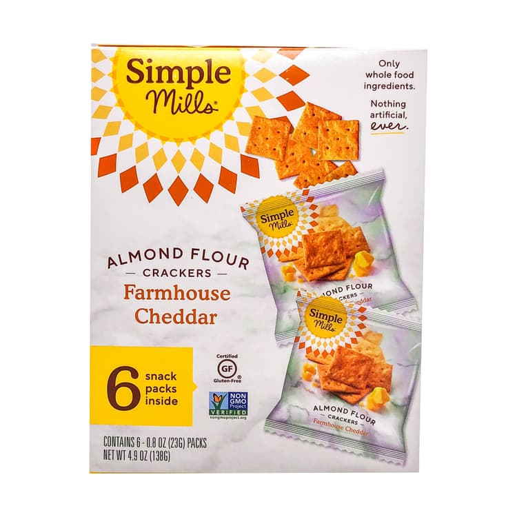 Farmhouse Cheddar Almond Flour Crackers Snack Pack