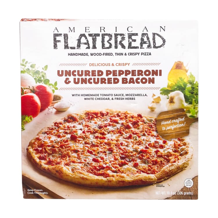 Uncured Pepperoni Bacon Pizza