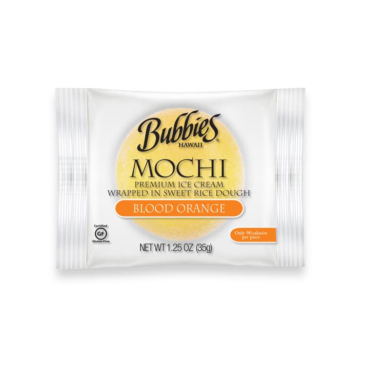 Bubbies Blood Orange Mochi Ice Cream Wrapped
