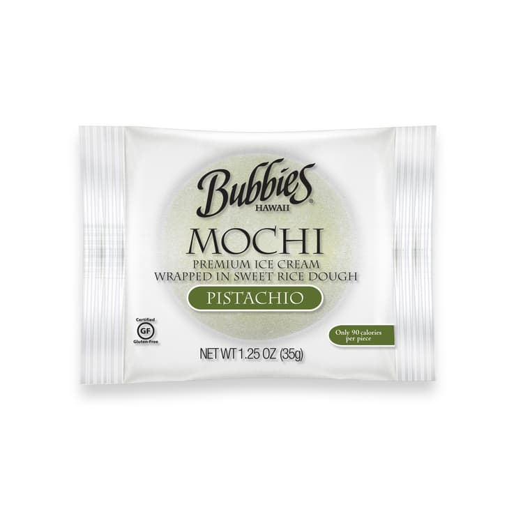 Bubbies Pistachio Mochi Ice Cream Wrapped