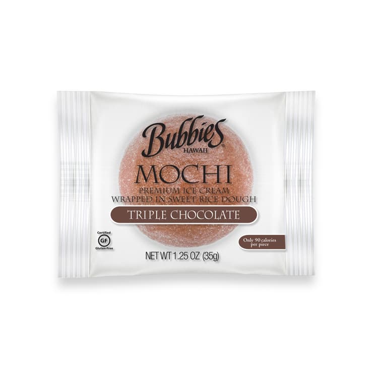 Bubbies Triple Chocolate Mochi Ice Cream Wrapped
