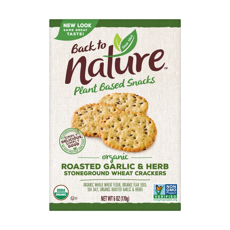 Organic Roasted Garlic & Herb Crackers