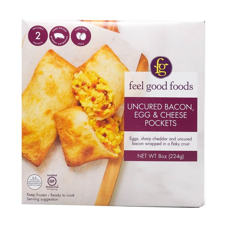 Uncured Bacon, Egg & Cheese Breakfast Pockets
