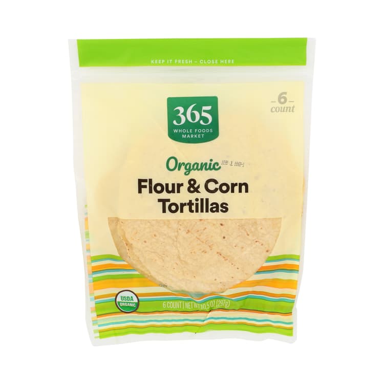 Organic Tortillas, Flour & Corn (6 Tortillas)
