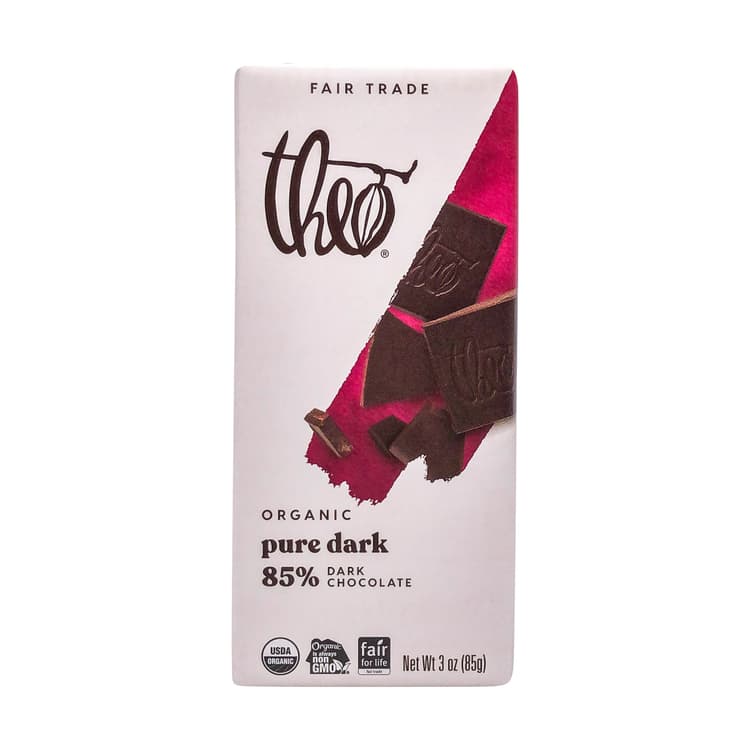 Organic Fair Trade Pure (85%) Dark Chocolate Bar