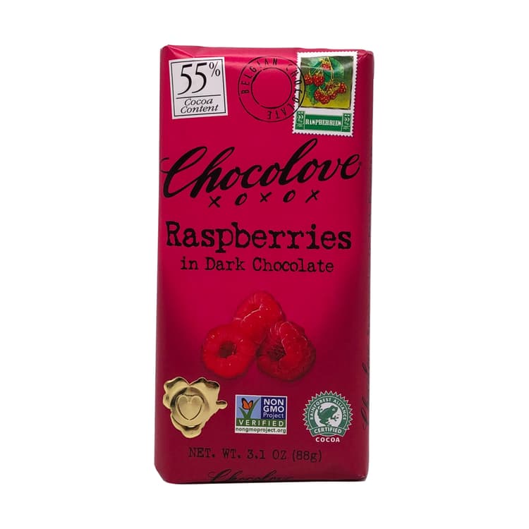 Chocolove Dairy & Gluten Free Raspberries In Dark Chocolate
