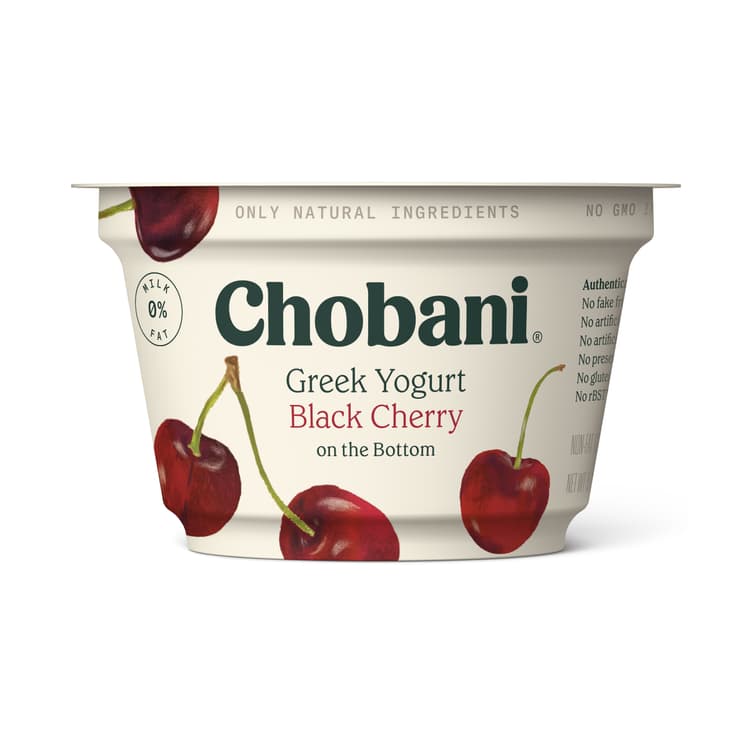 Chobani Non Fat Black Cherry On The Bottom Greek Yogurt