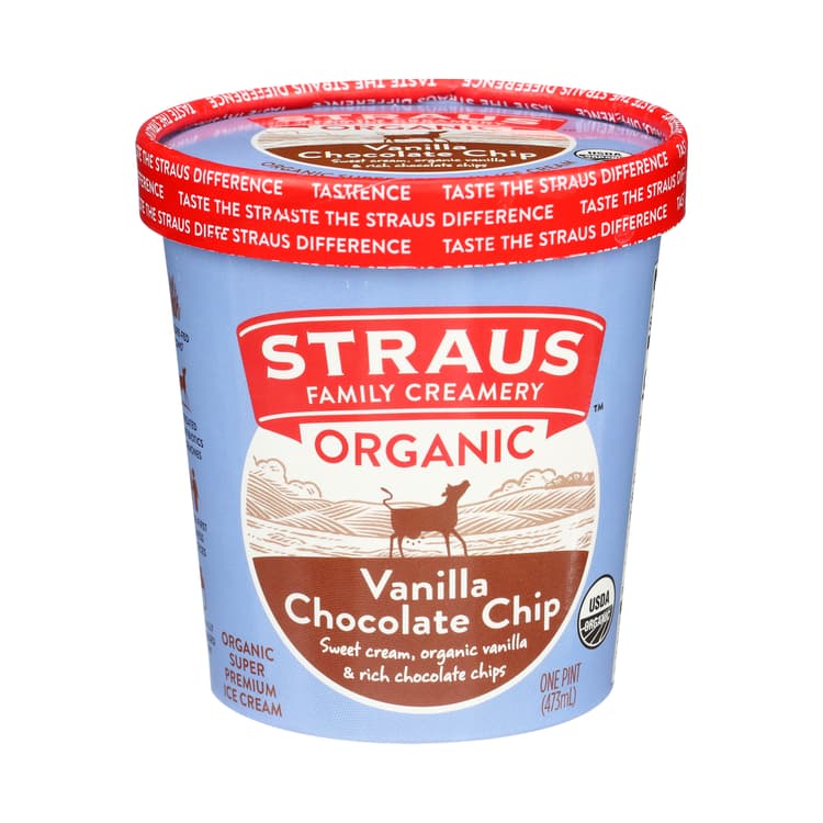Straus Family Creamery Organic Vanilla Chocolate Chip Ice Cream