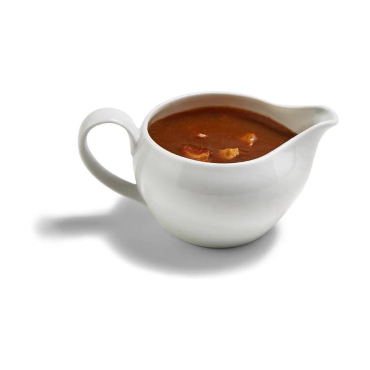 Paleo Friendly Roasted Bone Gravy With Bacon